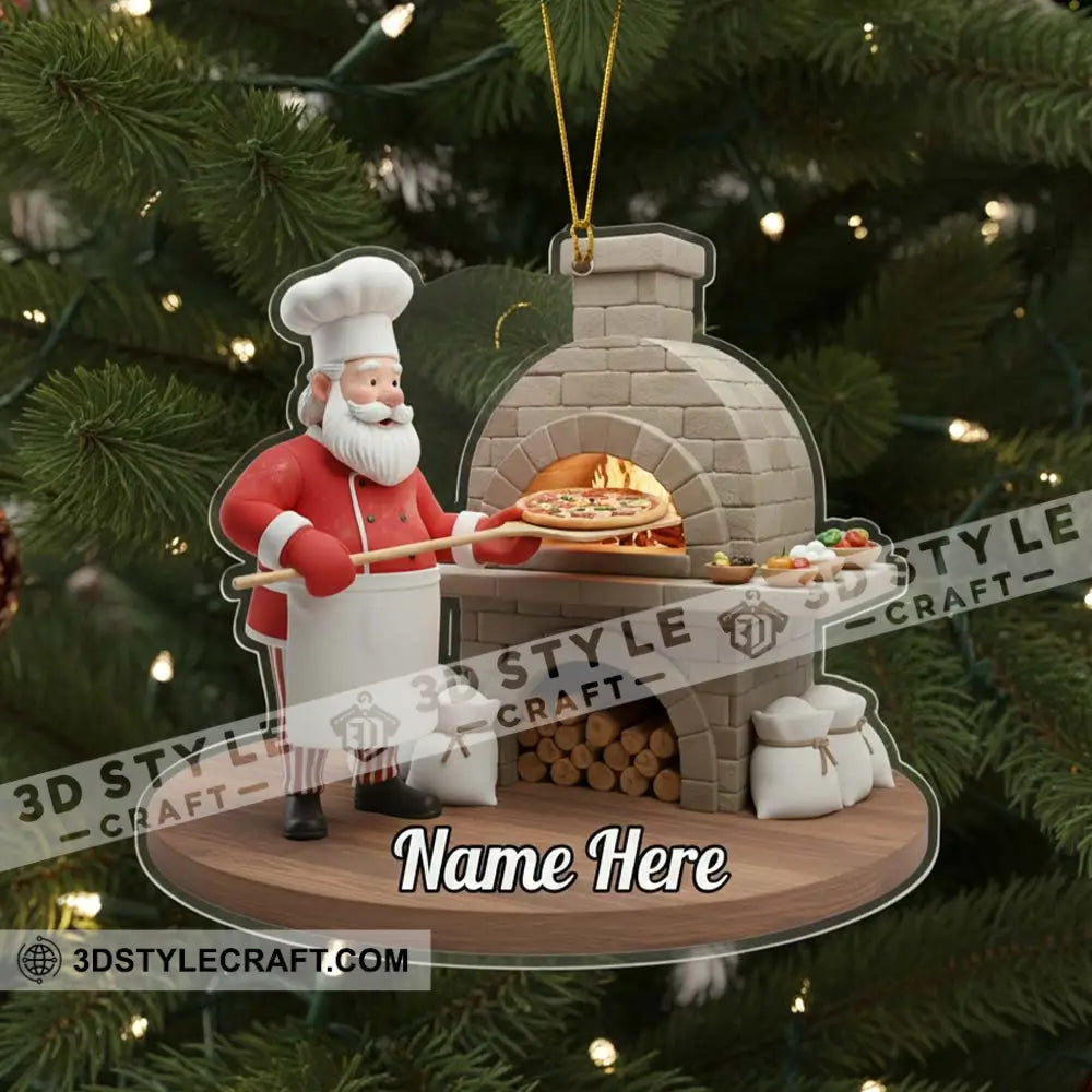 Pizza Chef Home Decor Christmas Ornament Personalized Ornament Ornament