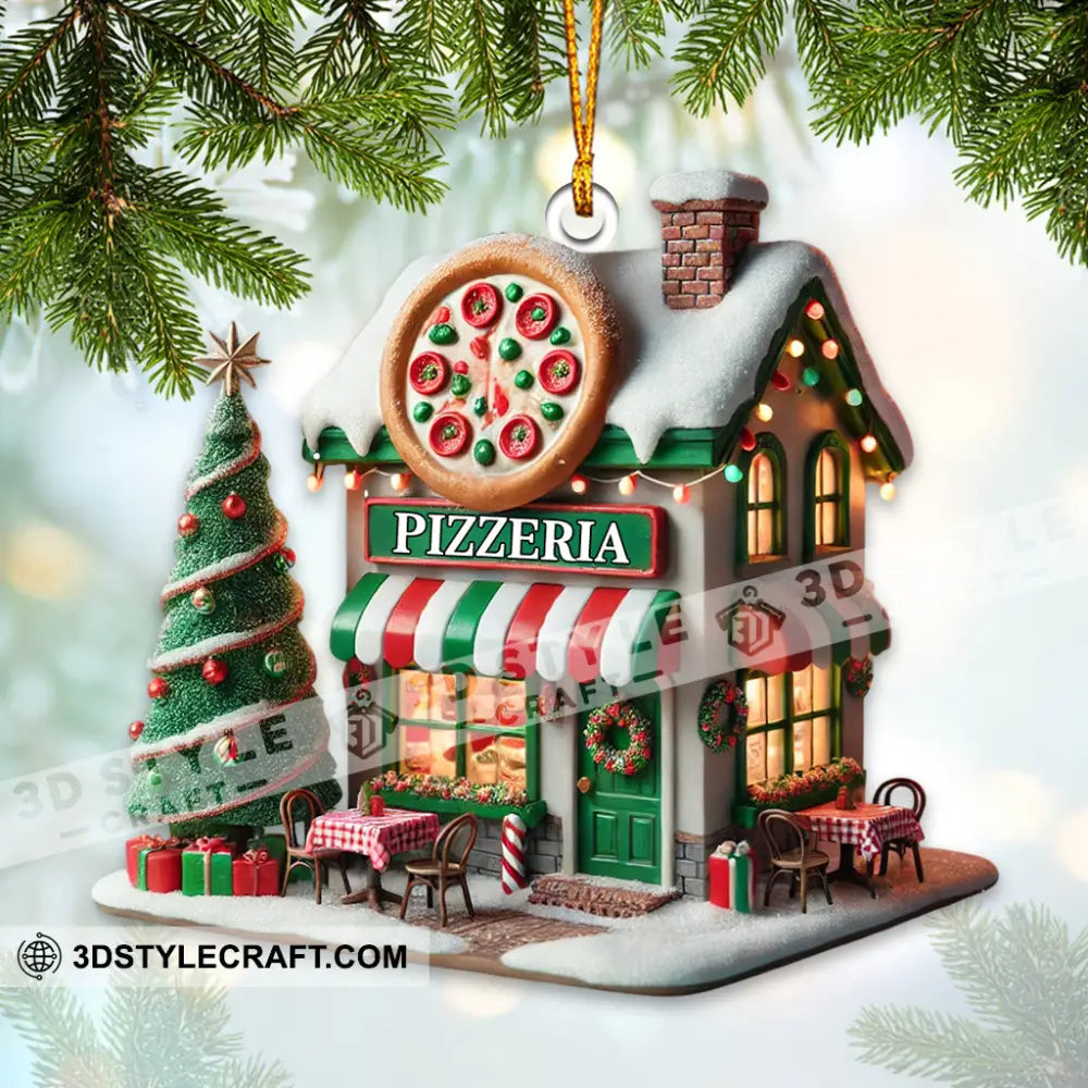 Pizzeria Home Decor Christmas Ornament Personalized