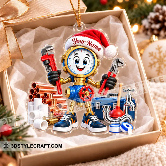 Plumber Home Decor, Christmas Ornament, Personalized Ornament style option 2