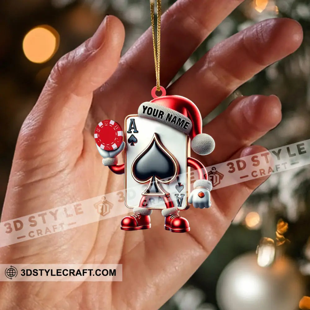 Poker Home Decor Christmas Ornament Personalized