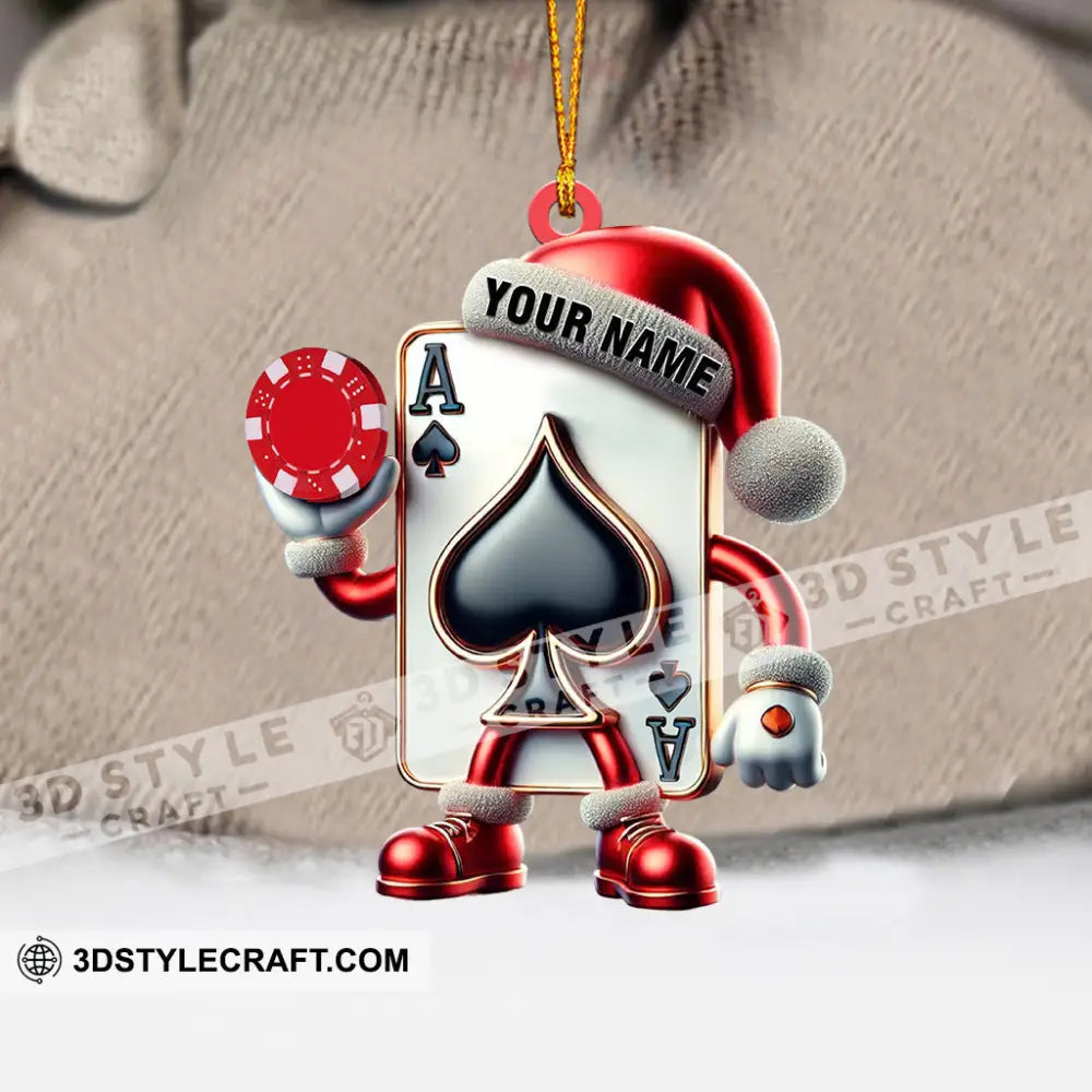 Poker Home Decor Christmas Ornament Personalized