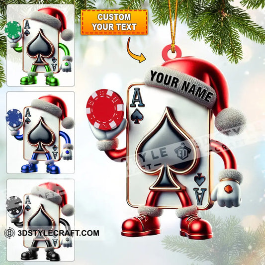 Poker Home Decor Christmas Ornament Personalized 3.54’’ / 1