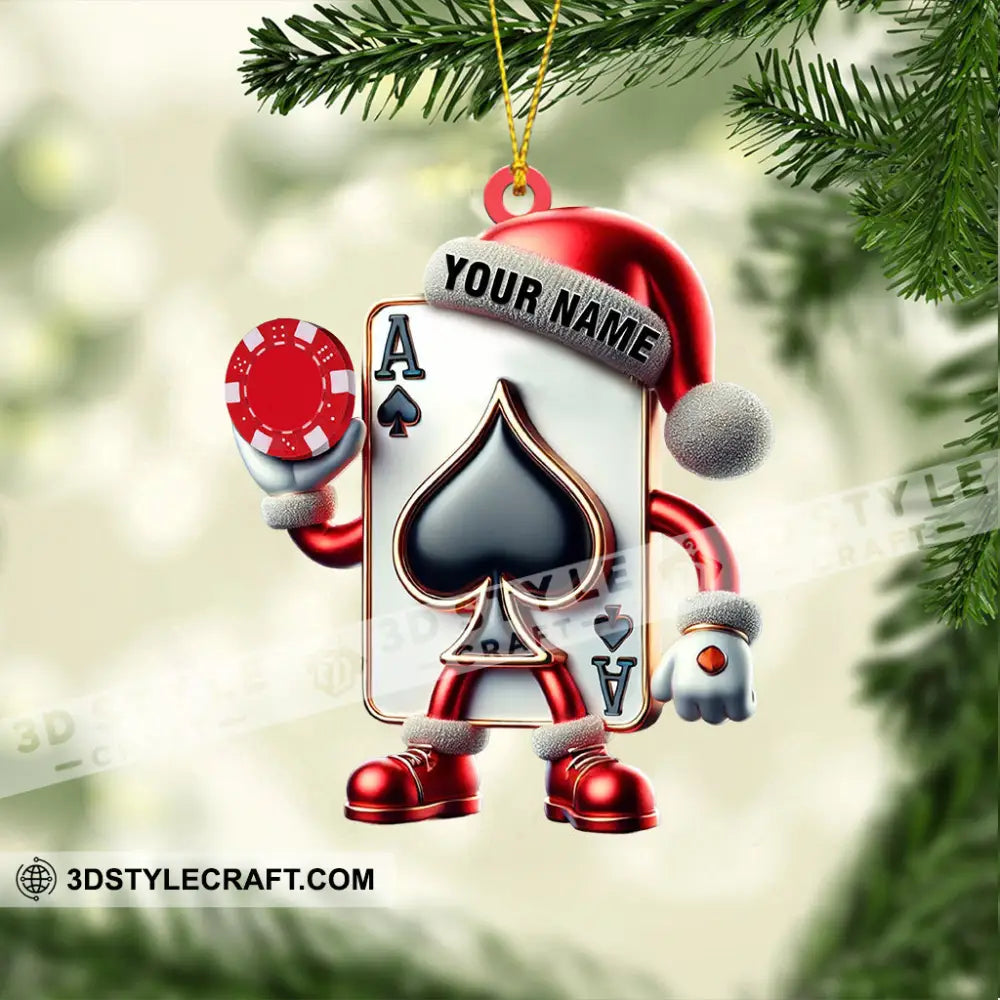 Poker Home Decor Christmas Ornament Personalized