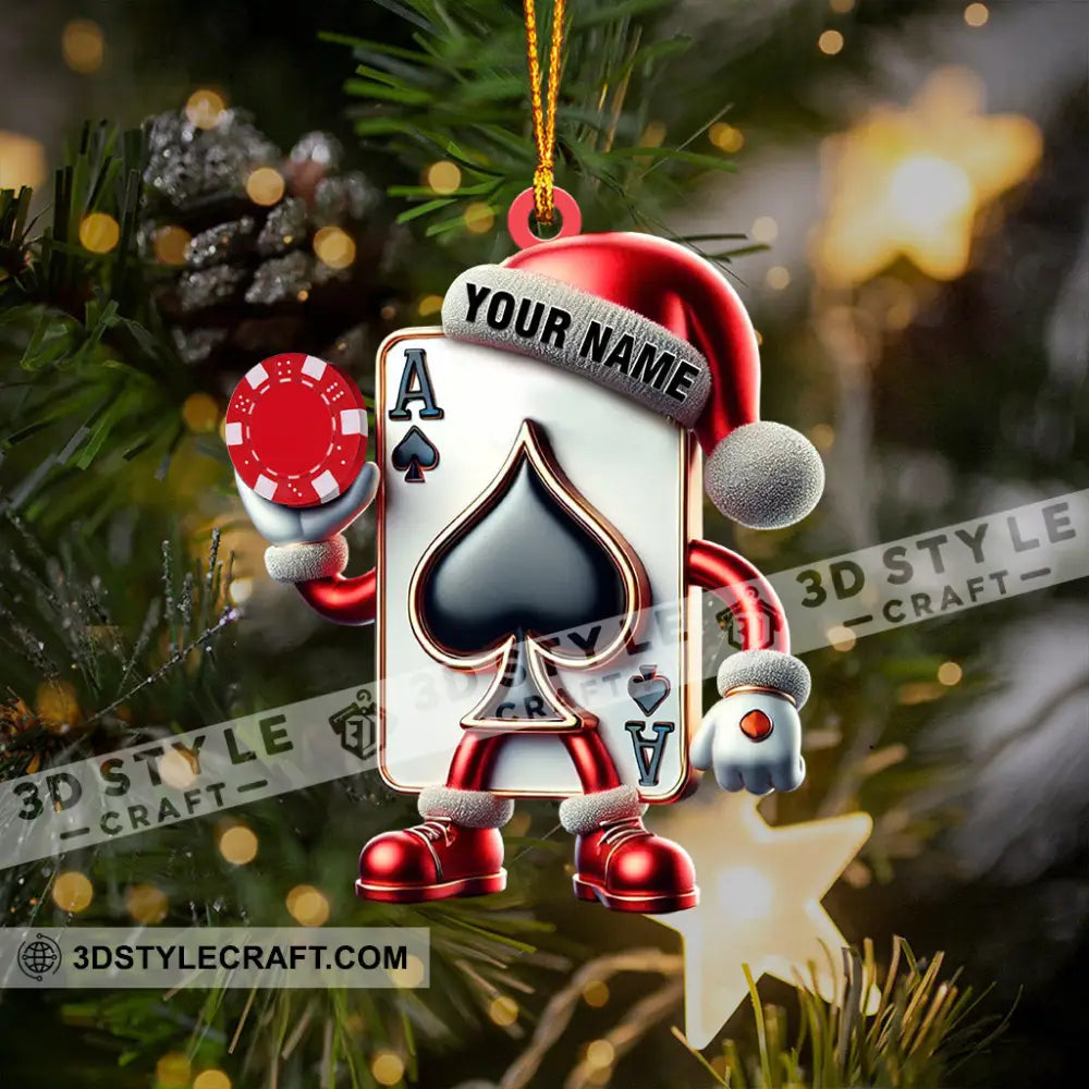 Poker Home Decor Christmas Ornament Personalized