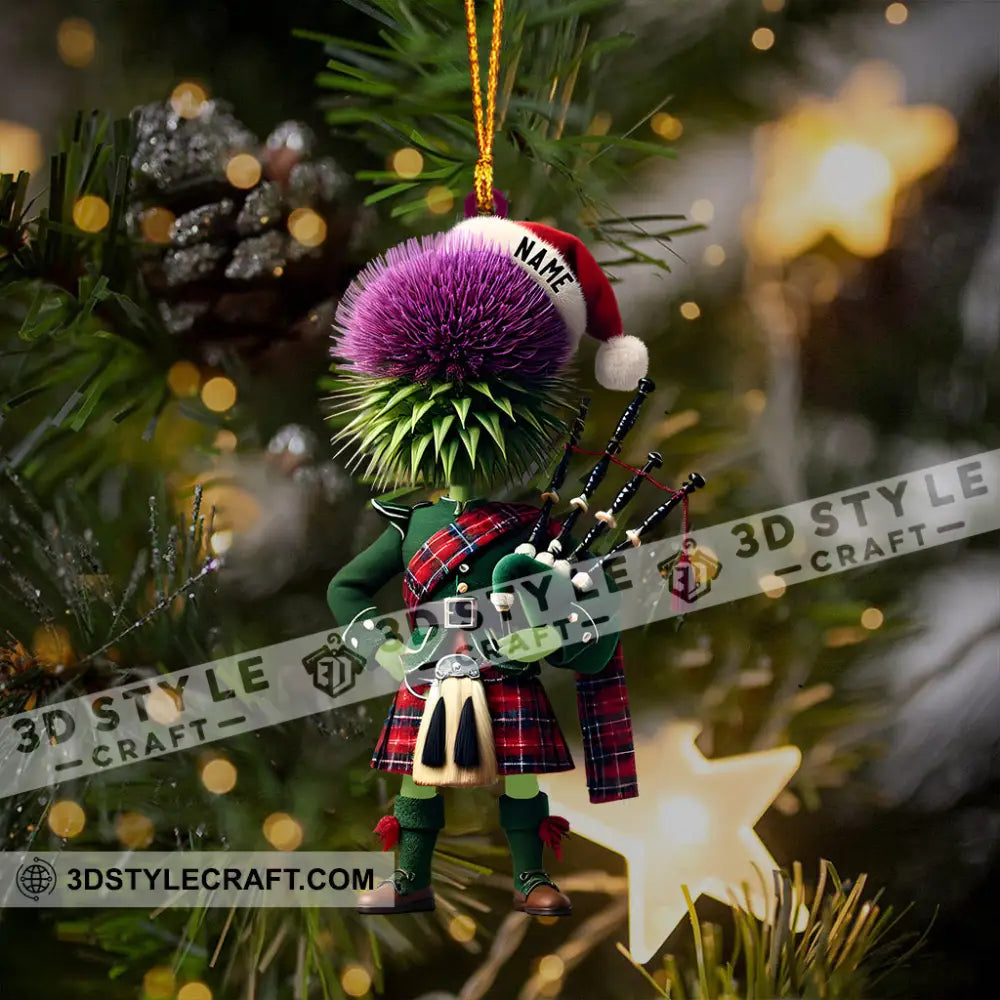 Prickly Hair Christmas Ornament Personalized