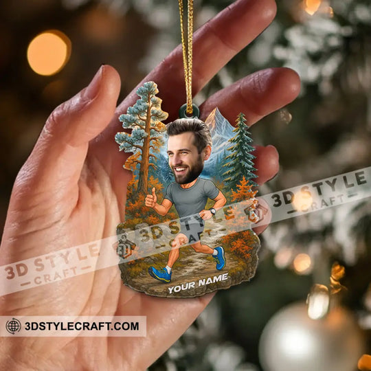 Running Lover, Home Decor, Christmas Ornament, Personalized Ornament style option 2