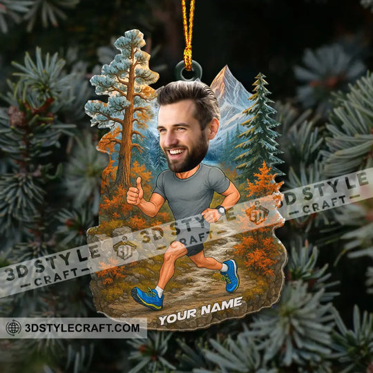 Running Lover, Home Decor, Christmas Ornament, Personalized Ornament style option 3