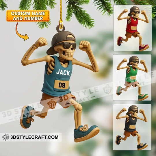 Running Men, Home Decor, Christmas Ornament, Personalized Ornament style option 1