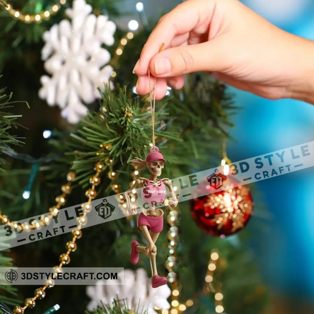 Running Women Home Decor Christmas Ornament Personalized Ornament Ornament