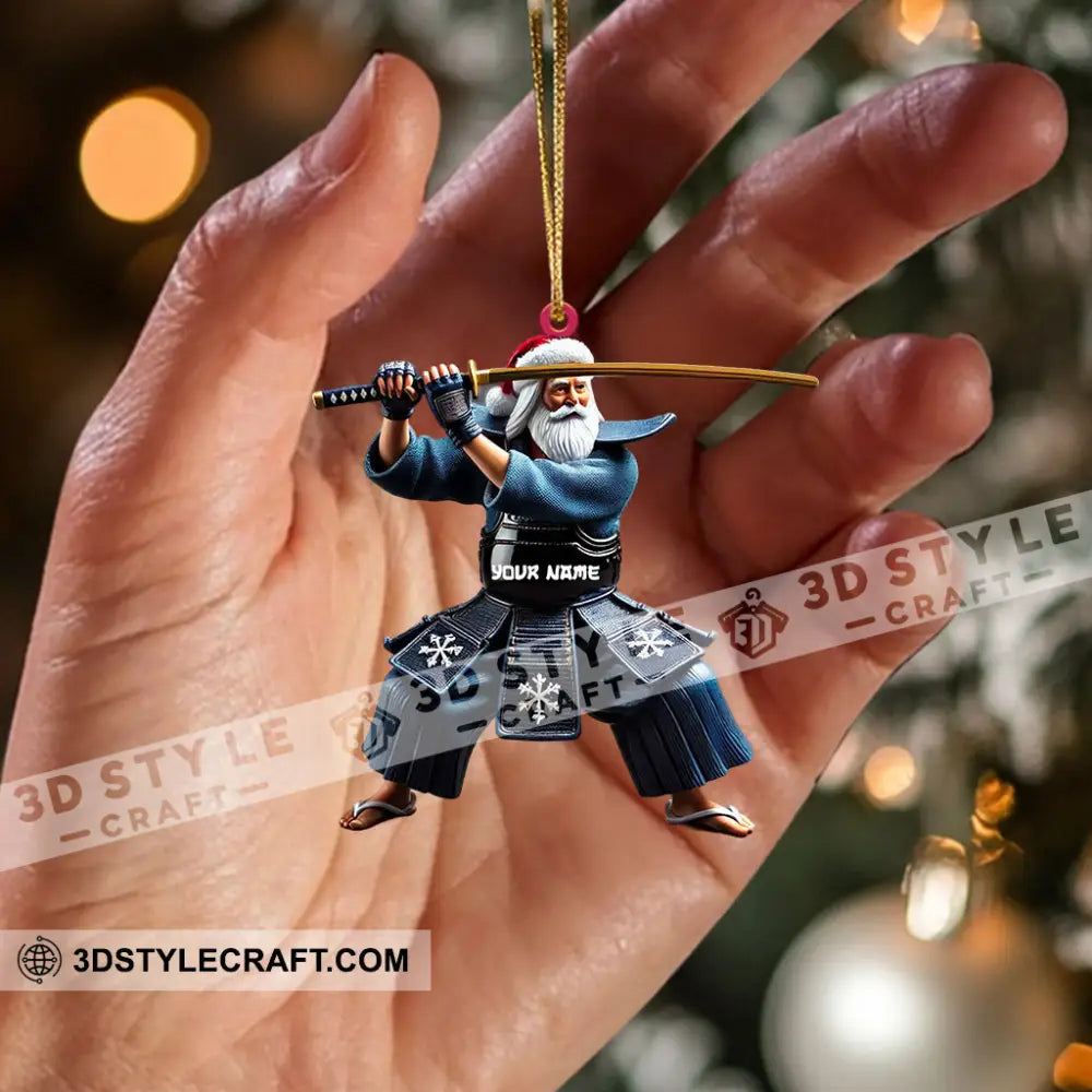 Samurai Home Decor Christmas Ornament Personalized