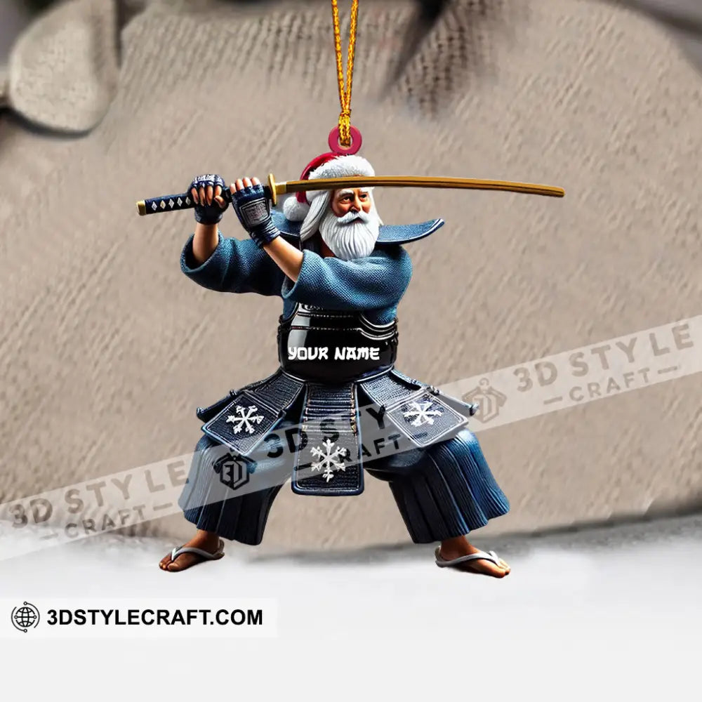 Samurai Home Decor Christmas Ornament Personalized