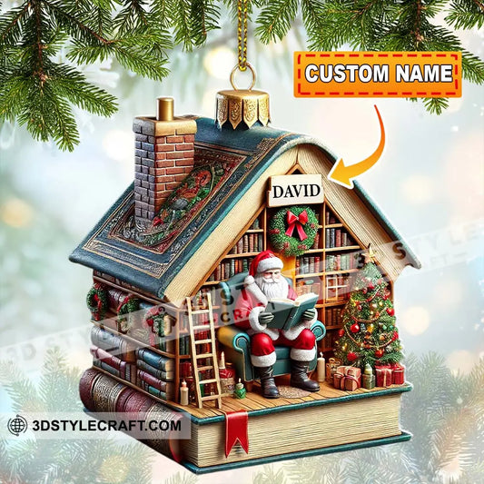 Santa Book Store Christmas Ornament Personalized 3.54’’ / 1