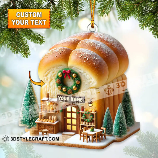 Santa Bread Shop Home Decor Christmas Ornament Personalized 3.54’’ / 1