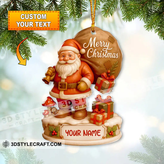 Santa Claus Home Decor, Christmas Ornament, Personalized Ornament style option 1