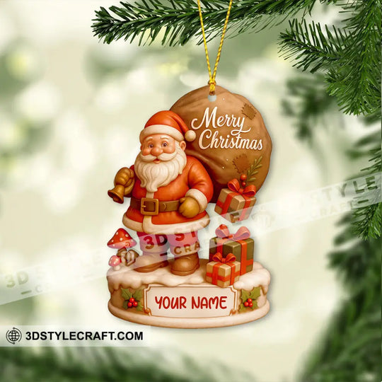 Santa Claus Home Decor, Christmas Ornament, Personalized Ornament style option 4