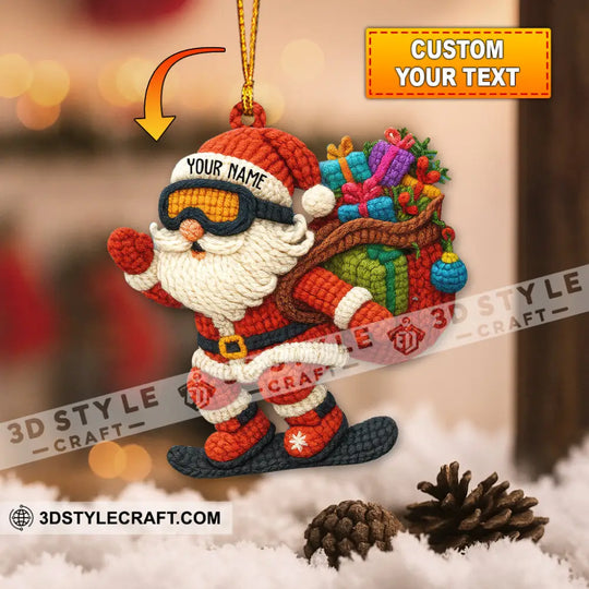 Santa Coming, Home Decor, Christmas Ornament, Personalized Ornament style option 1