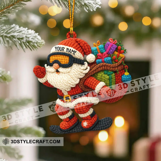 Santa Coming, Home Decor, Christmas Ornament, Personalized Ornament style option 3