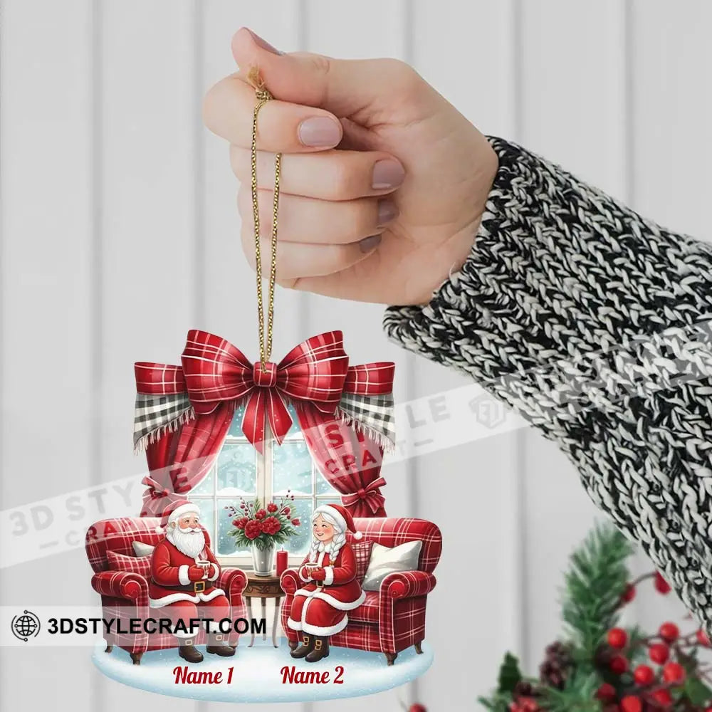 Santa Couple Christmas Home Decor Christmas Ornament Personalized Ornament Ornament