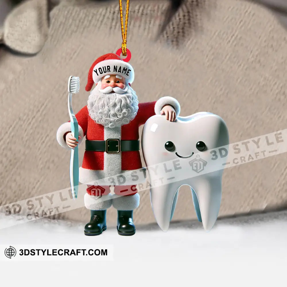 Santa Dentist Christmas Home Decor Ornament Personalized