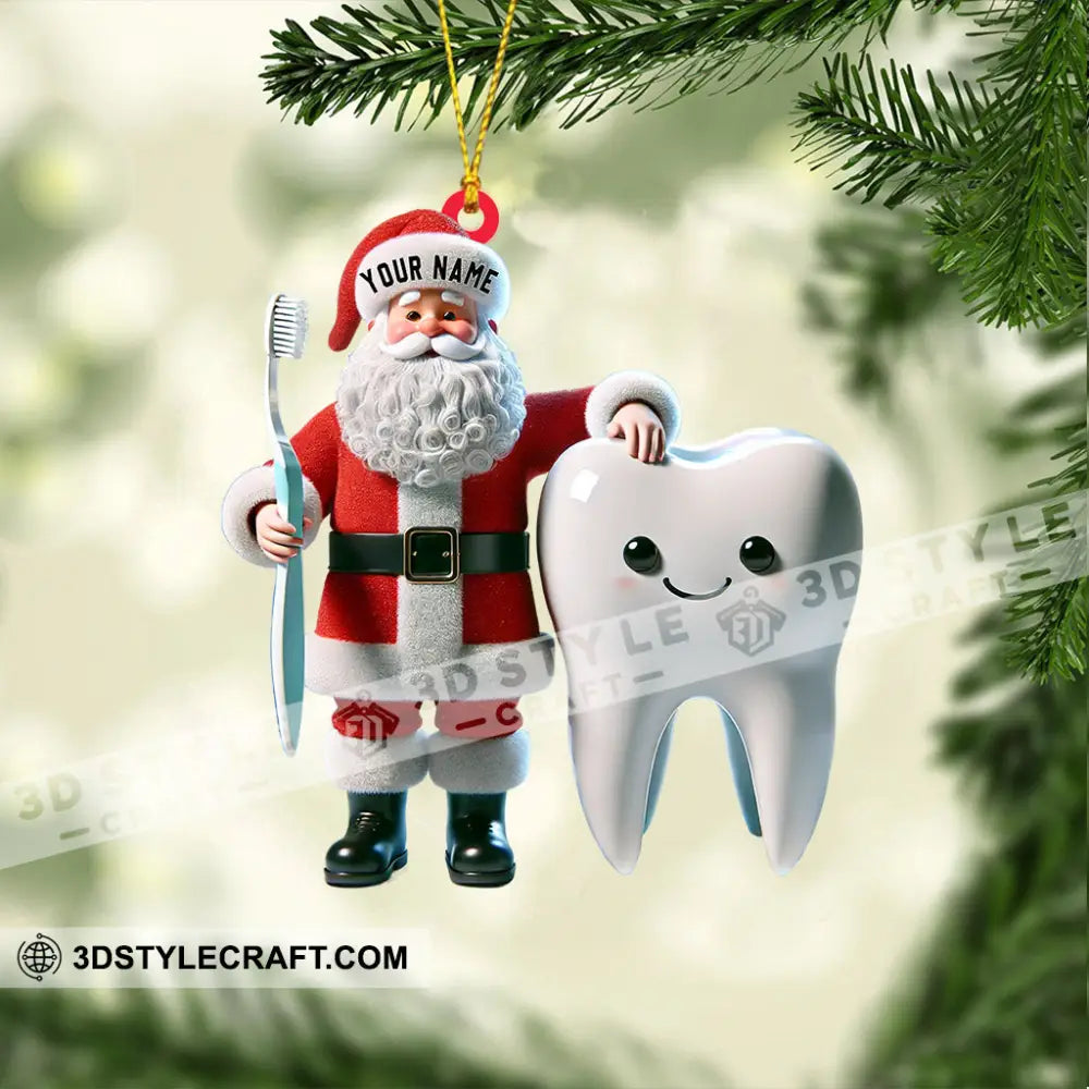 Santa Dentist Christmas Home Decor Ornament Personalized