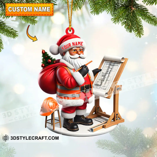 Santa Designer Home Decor Christmas Ornament Personalized 3.54’’ / 1