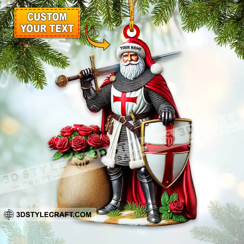 Santa England Christmas Home Decor Ornament Personalized 3.54’’ / 1