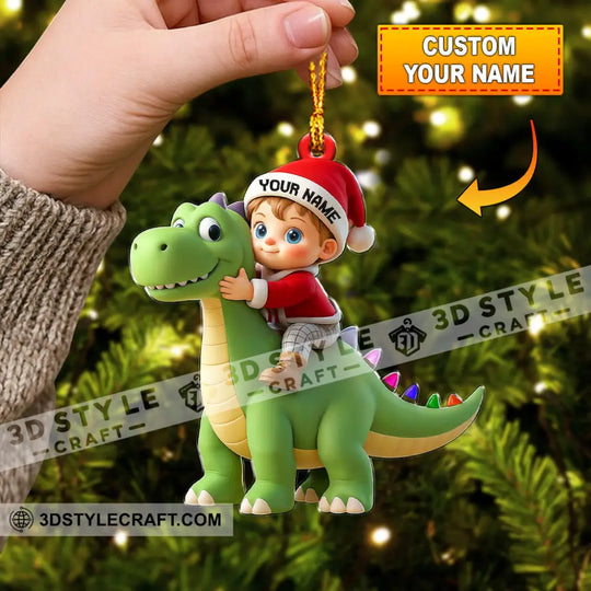 Santa Kid Coming Home Decor, Christmas Ornament, Personalized Ornament style option 1