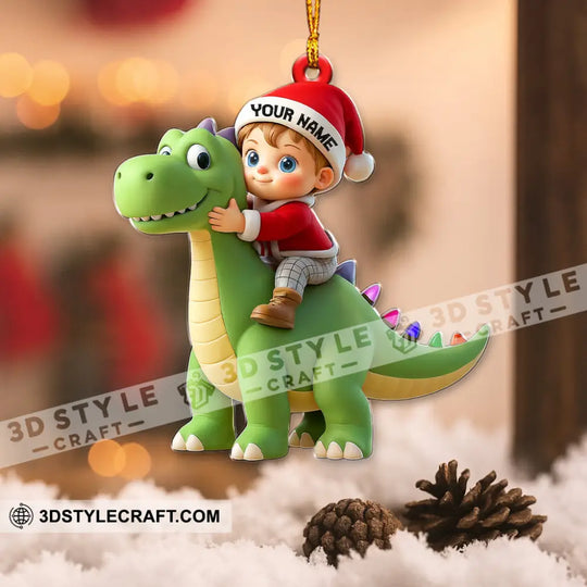 Santa Kid Coming Home Decor, Christmas Ornament, Personalized Ornament style option 3