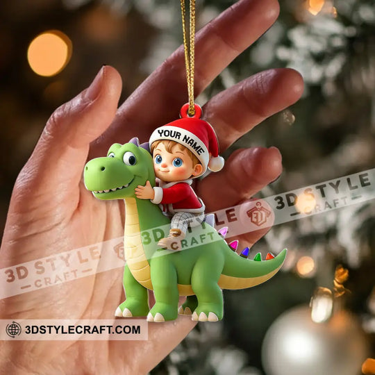 Santa Kid Coming Home Decor, Christmas Ornament, Personalized Ornament style option 2