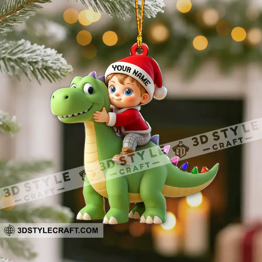 Santa Kid Coming Home Decor, Christmas Ornament, Personalized Ornament style option 4