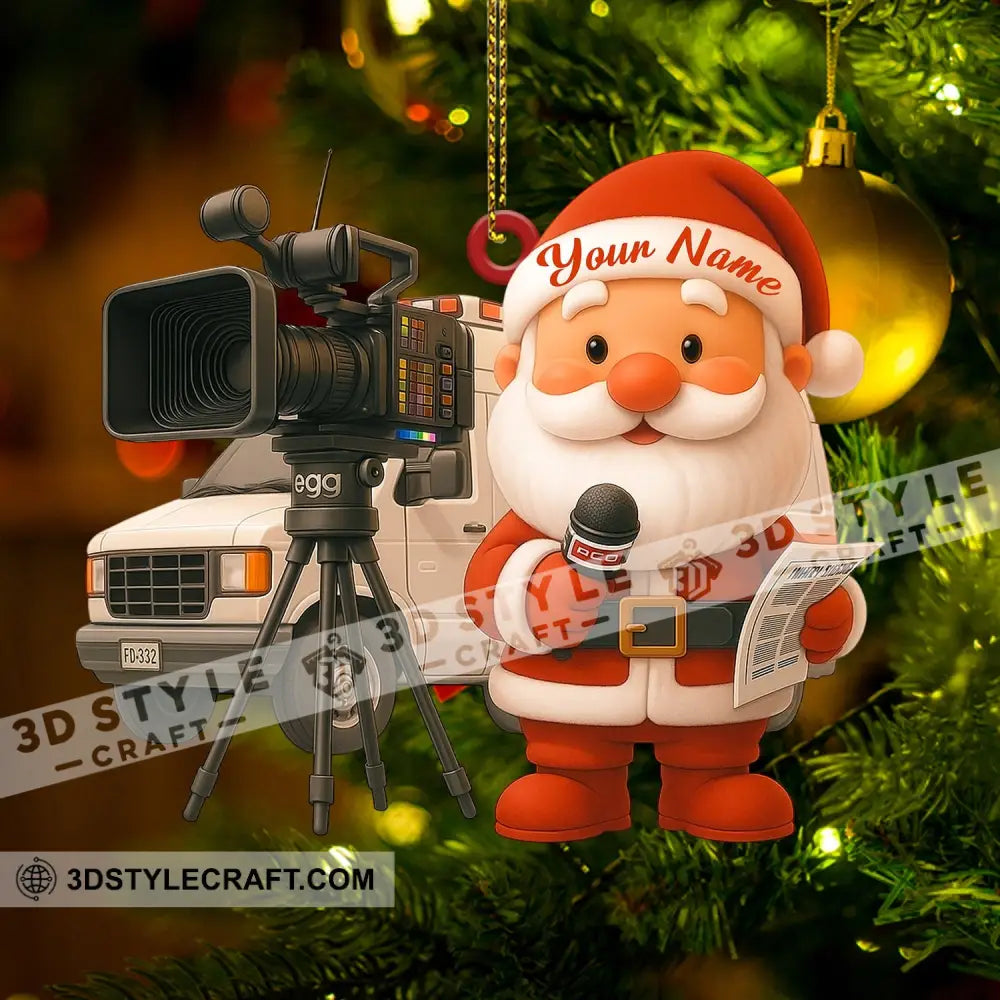 Santa Photographer Home Decor Christmas Ornament Personalized Ornament Ornament