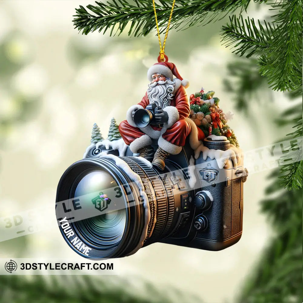 Santa Photographer Home Decor Christmas Ornament Personalized