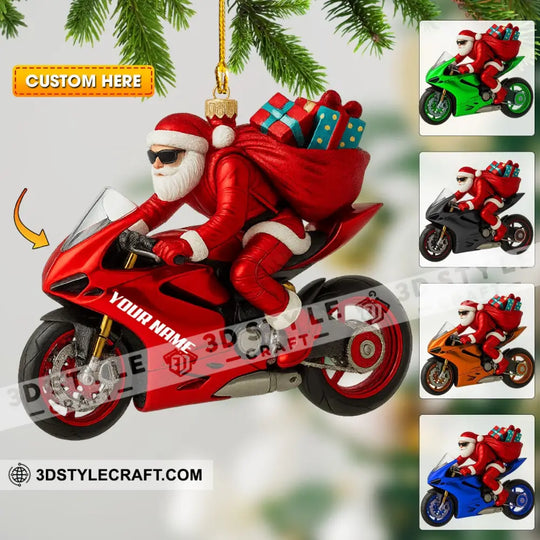 Santa Rider Home Decor, Christmas Ornament, Personalized Ornament style option 1