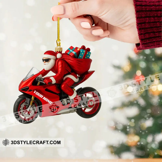 Santa Rider Home Decor, Christmas Ornament, Personalized Ornament style option 2