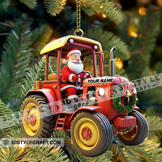 Santa Rides Truck, Home Decor, Christmas Ornament, Personalized Ornament style option 4