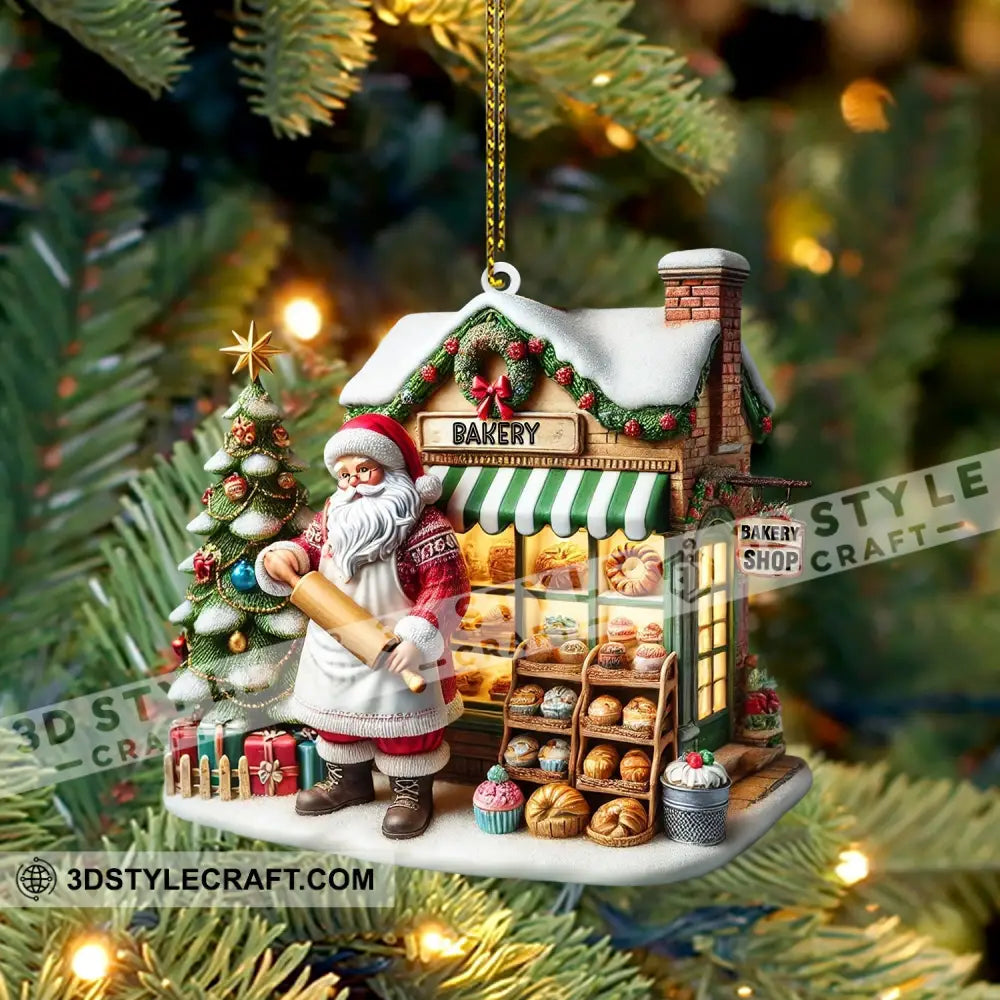 Santa Shop Home Decor Christmas Ornament Personalized