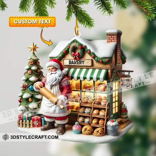 Santa Shop Home Decor Christmas Ornament Personalized 3.54’’ / 1