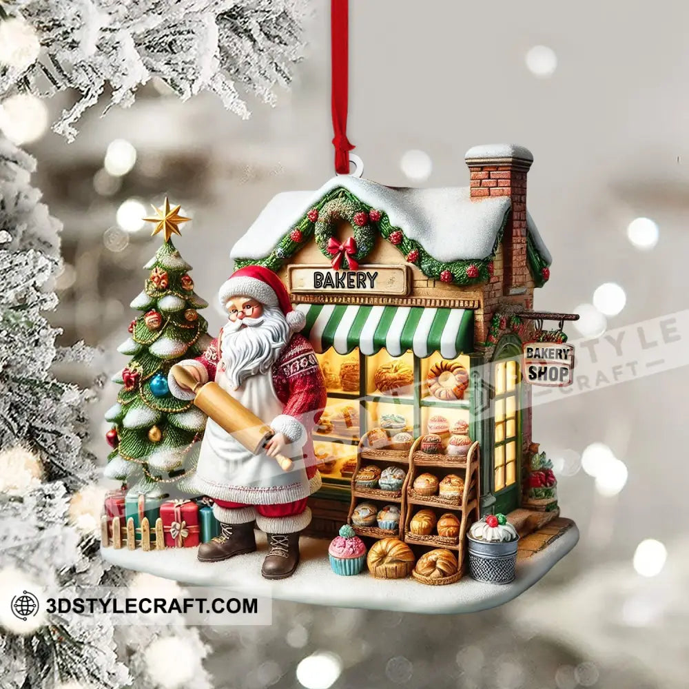 Santa Shop Home Decor Christmas Ornament Personalized