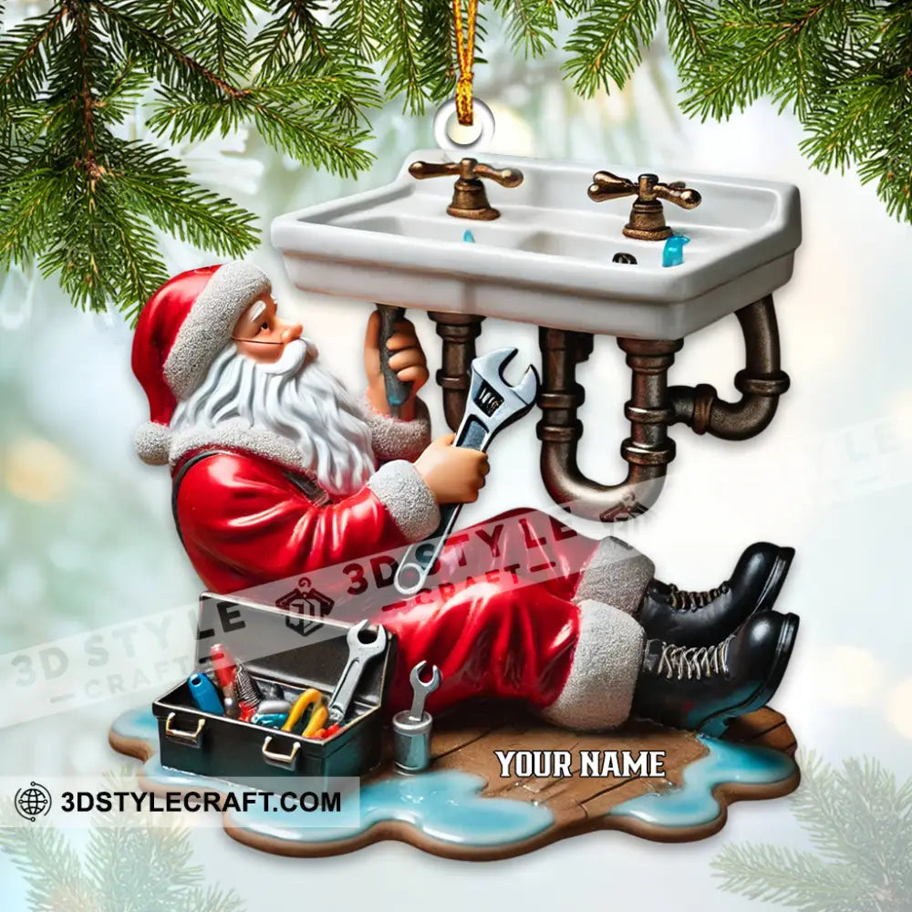 Santa The Repairman Home Decor Christmas Ornament Personalized