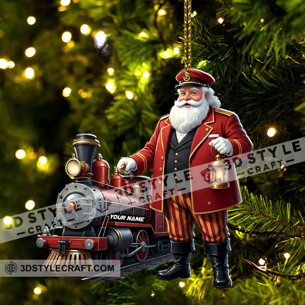 Santa Train Home Decor Christmas Ornament Personalized Ornament Ornament