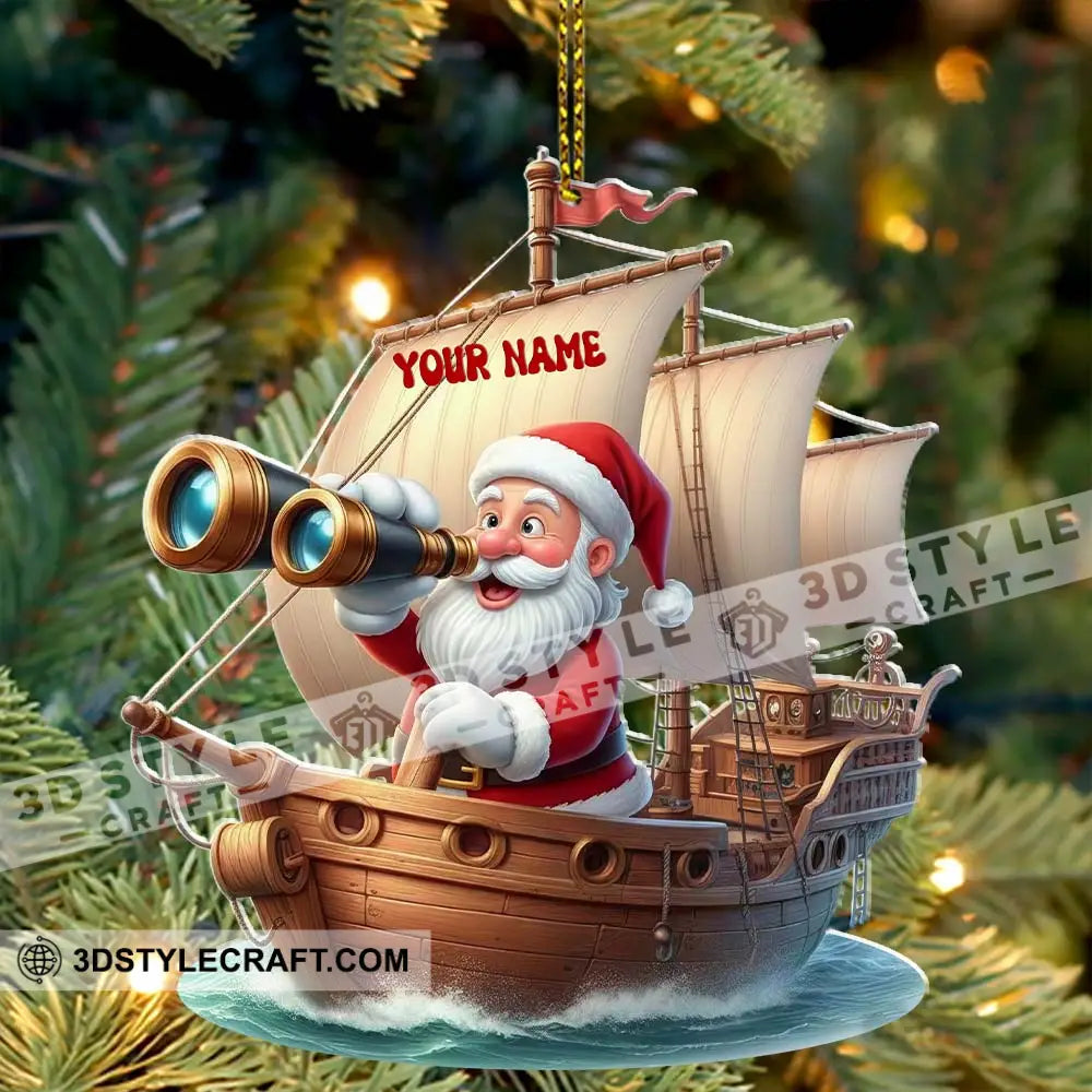 Santa Treasure Hunt Home Decor Christmas Ornament Personalized Ornament Ornament