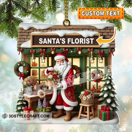 Santa’s Florist Christmas Ornament Personalized 3.54’’ / 1