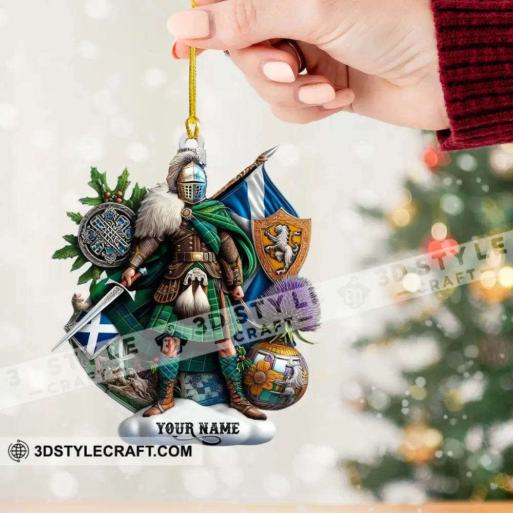 Scotland Lover Home Decor Christmas Ornament Personalized