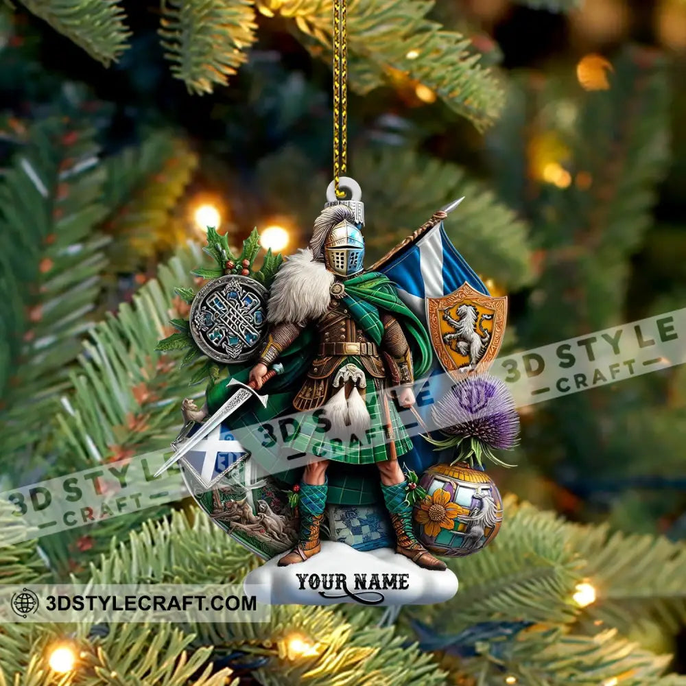 Scotland Lover Home Decor Christmas Ornament Personalized