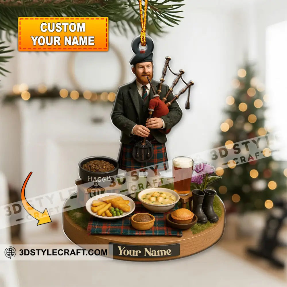 Scotland Party Home Decor Christmas Ornament Personalized Ornament 3.54’’ / 1 Ornament Ornament