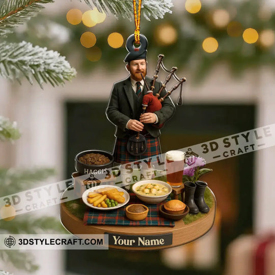 Scotland Party Home Decor, Christmas Ornament, Personalized Ornament style option 3