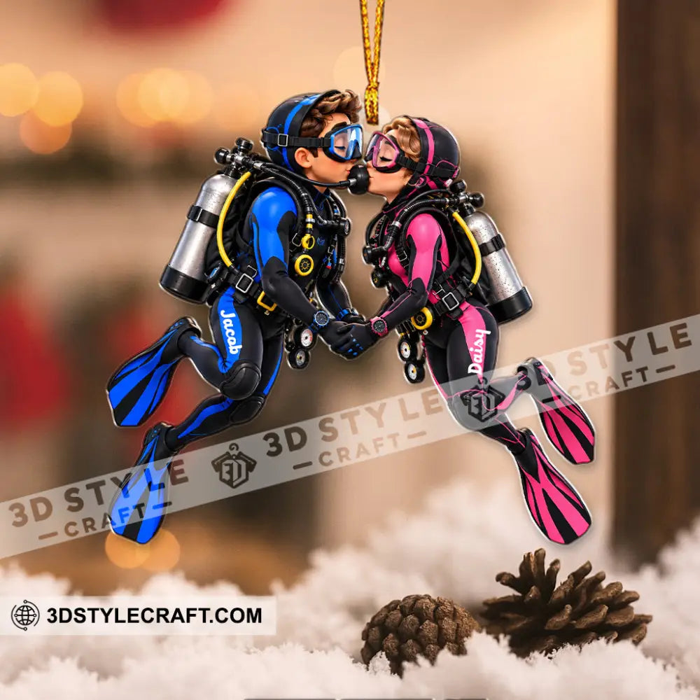Scuba Diving Home Decor Christmas Ornament Personalized Ornament - Ornament