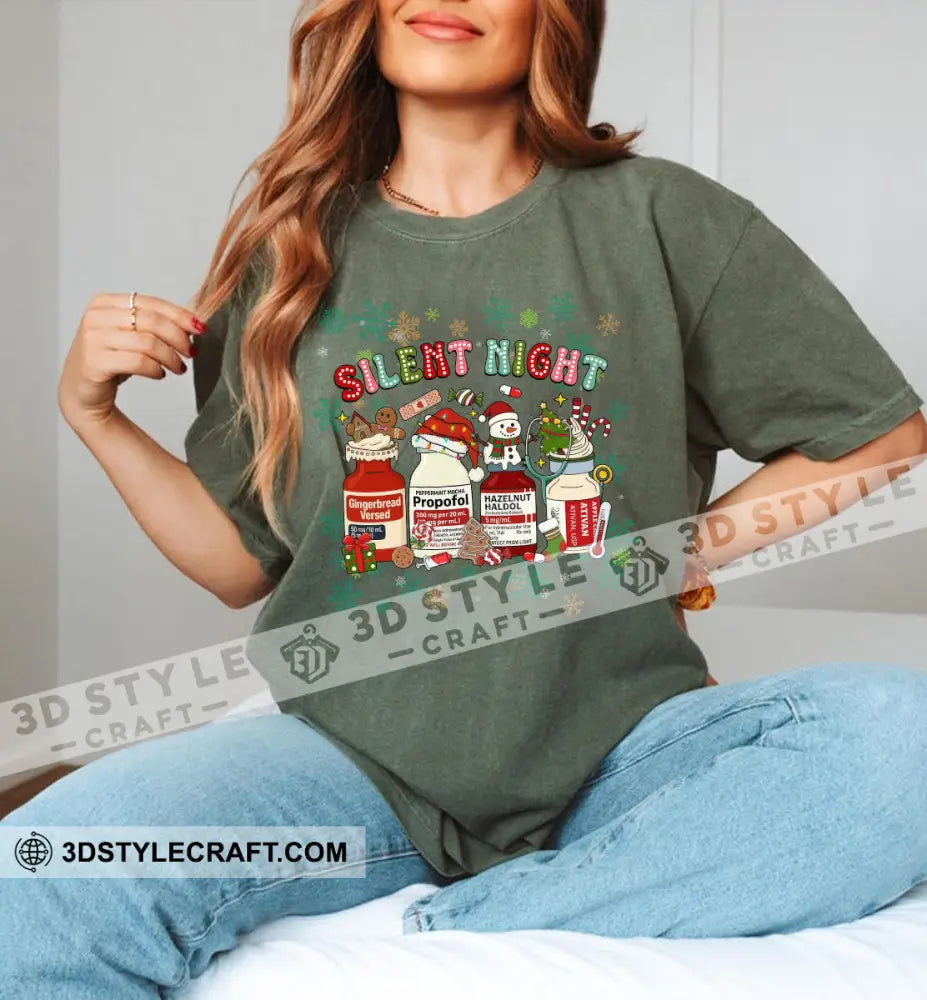 Silent Night Gift For Christmas T-Shirt Apparel