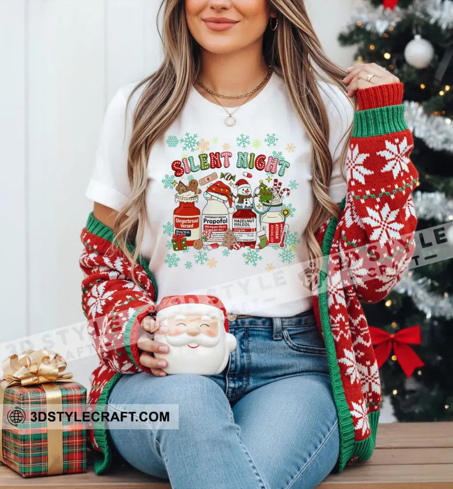 Silent Night Gift For Christmas T-Shirt Classic Tee/Unisex Tee / Black / S Apparel