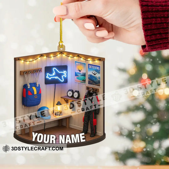Skydiving Corner, Home Decor, Christmas Ornament, Personalized Ornament style option 2